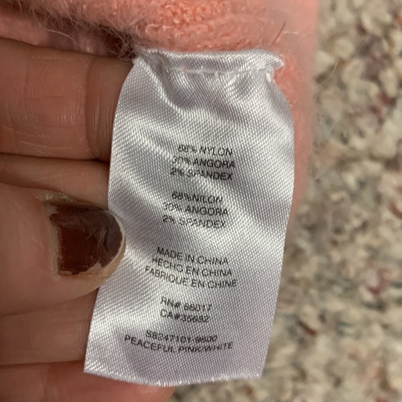 Bebe angora turtleneck rare bling rhinestone Swarovski crystals rabbit hair - Picture 7 of 8